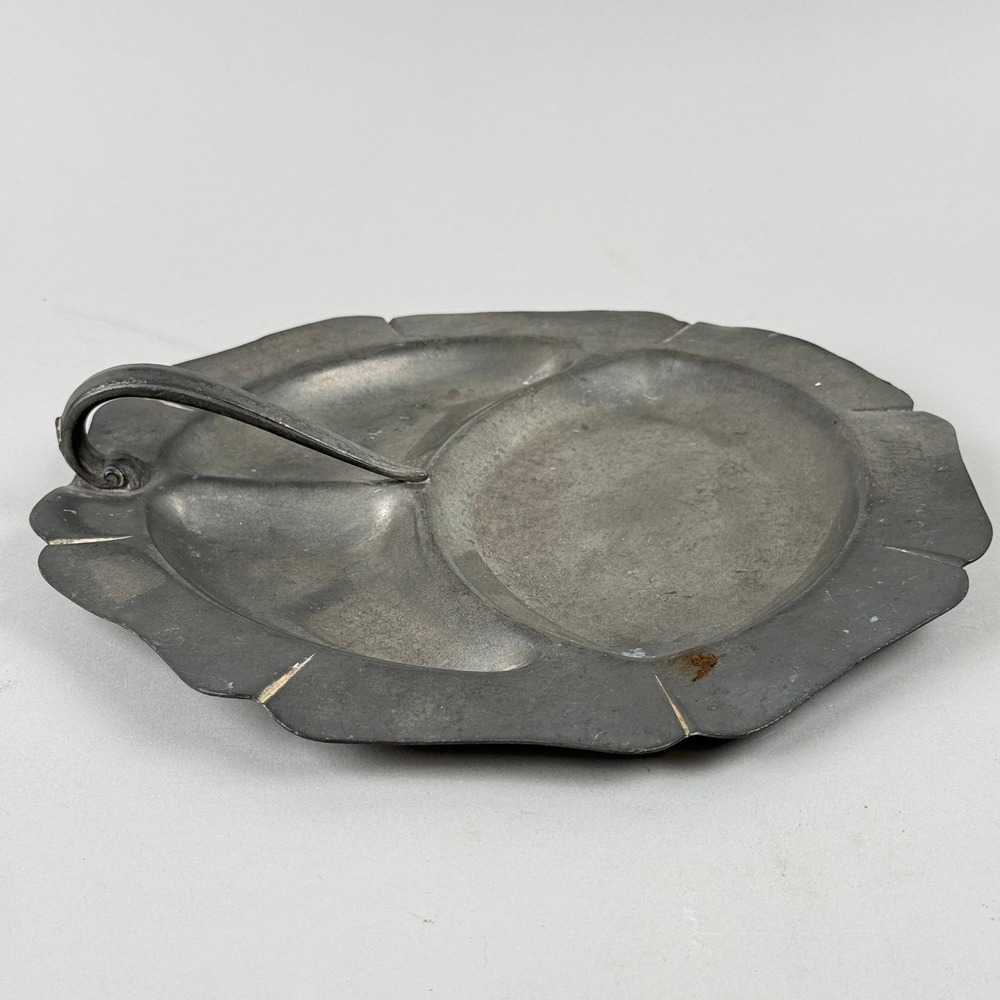 Pilgrim Solid Pewter Divided Tray Serving Dish 10in Vintage marked Boston 1931 - Picture 3 of 7